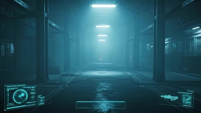 Futuristic Soldier First Person Shooter POV