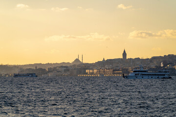 Fototapeta premium A stroll along the Anatolian side of the Bosphorus in Istanbul, with architectural details and a general view.