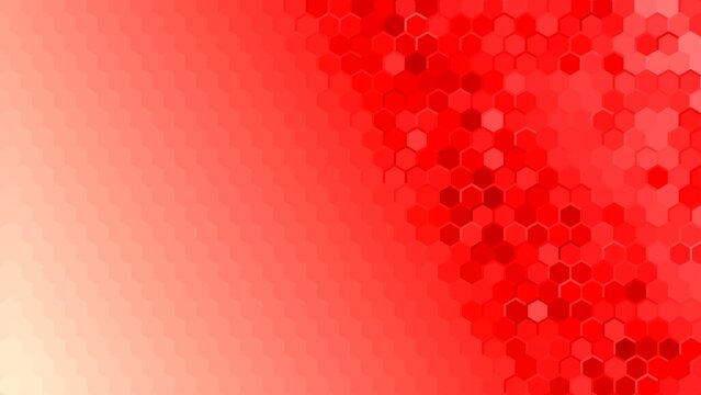 red and white gradient hexagon surface design. gradient background for business, etc. horizontal background with hexagon pattern