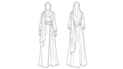 Sketch of Two Women in Robes.