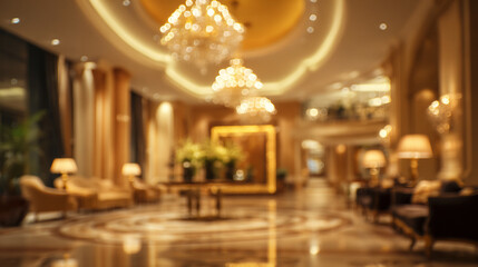 Obraz premium Blur the image of the banquet hall.