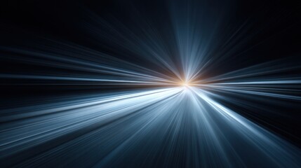 Fototapeta premium Abstract Light Rays in Dark Background Creating Dynamic Motion and Energy Effect for Use in Modern Design and Sci-Fi Themes, Perfect for Digital Projects