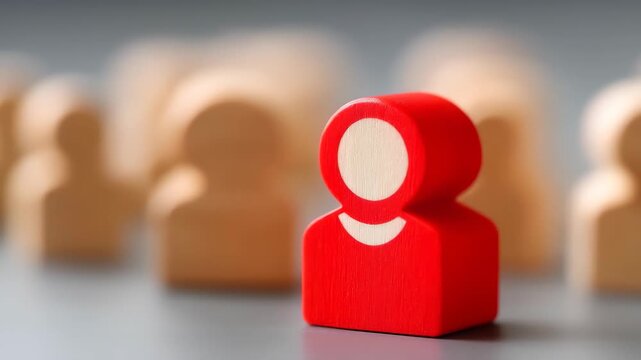 Chosen One: A standout figure emerges from a crowd of subdued individuals, symbolizing individuality and uniqueness