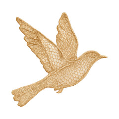 Obraz premium PNG Elegant lace bird silhouette