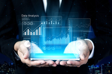 Business data analysis dashboard showing charts, statistics, and performance metrics for decision-making, revenue tracking, and strategic planning in organizations Vouch