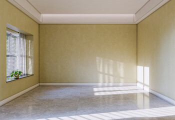 Large luxury modern bright interiors Living room mockup illustration 3D rendering Digitally Generated Image