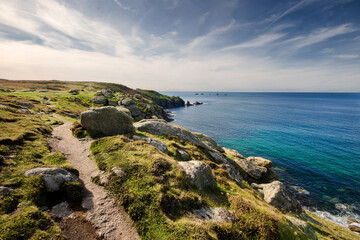 Footpath to Lands&rsquo; End, Cornwall, England