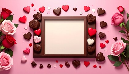広告向けバレンタイン装飾コピースペース背景