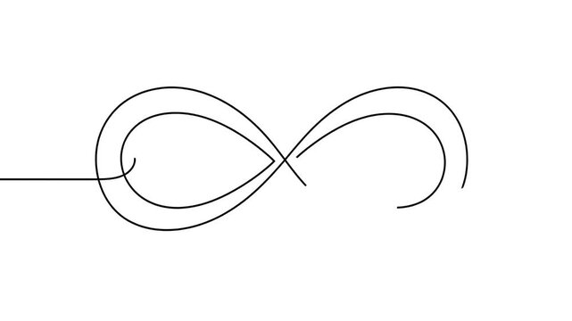 Infinity Symbol Animation Loop Transition Effect.