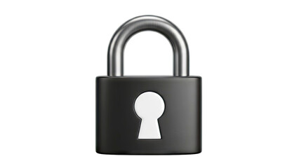Fototapeta premium Black Padlock with Silver Shackle