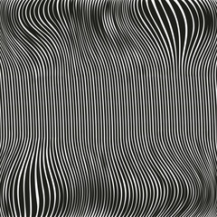 Dense striped texture with distorted shape or dents.