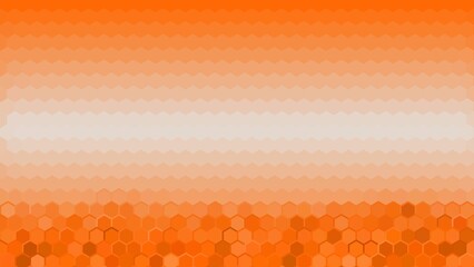 orange gradient hexagon surface design with white center. horizontal gradient background for...