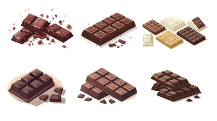 Chocolate bar vector icon, sweet snack illustration isolated on white background