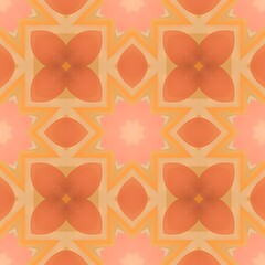 Seamless pink floral pattern with butterflies and ribbons for spring decoration and wallpaper