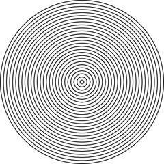 Concentric circles isolated on a white background. Concentric circulation. Vector illustration.