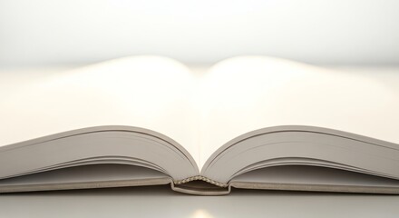 Open book on white surface