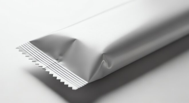 Silver foil pouch with tear notch