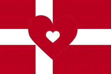 Denmark, Greenland. Heart on a neutral, transparent background. Love, people, society, politics. Current background for news.