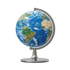 Globe on stand isolated on transparent background