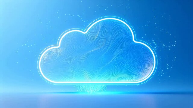 Cloud shape with glowing outline
