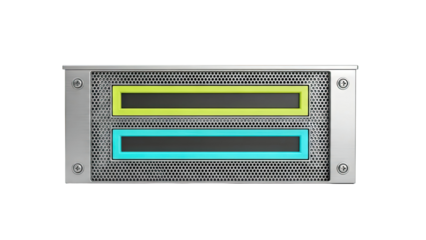 Modern Rackmount Server with Colorful Accents