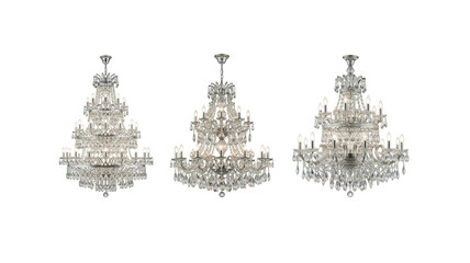 Crystal Chandelier on transparent isolated background,png