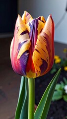 Vibrant tulip close-up