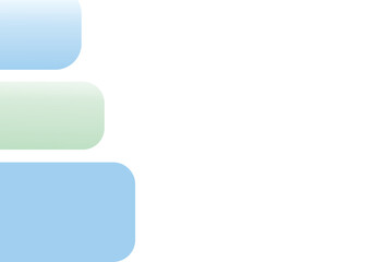 Obraz premium minimalist background with three rounded rectangular elements in soft pastel green and dark blue colors, for graphic design