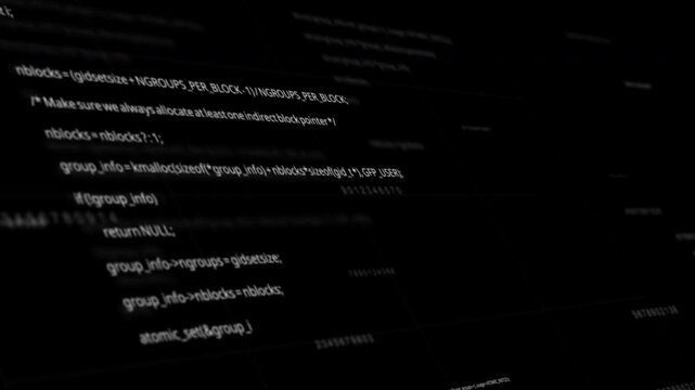 PNG Alpha.Dark digital technology screen with cryptic data code