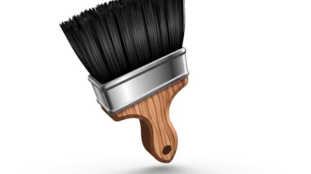 Paint brush tool icon on a white background.