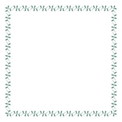 Obraz premium Squared green leafy frame design element