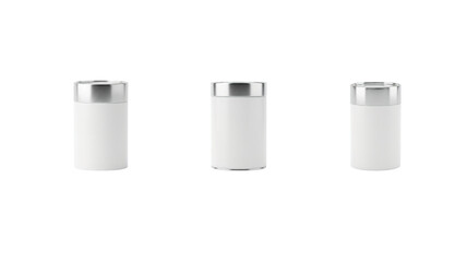 Cylindrical glass cup on transparent background