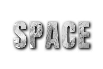 Space uppercase letters typography design element