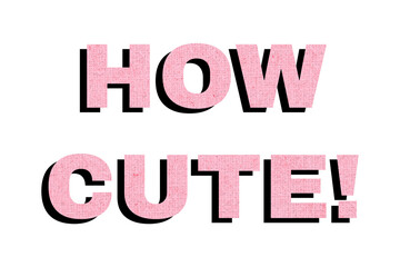 Obraz premium Png how cute! shadow font