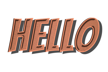 Hello retro style png typography © Rawpixel.com