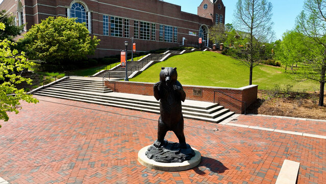 The Mercer University mascot is the Bear, represented by two costumed mascots named Toby and Tot. These mascots represent the Mercer Bears athletic teams, which compete in NCAA Division I. The names w