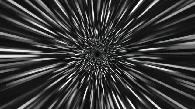 Black and White Radial Motion Blur Effect.