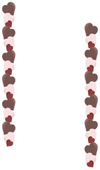 シンプルなハートの縦型フレーム