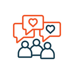 Obraz premium customers icons outline and Flat Style,transparent background