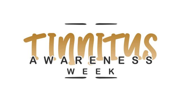 Text for tinnitus awareness week creatively placed for social media posts, banners, articles, flyers, and promotional materials for awareness campaigns.