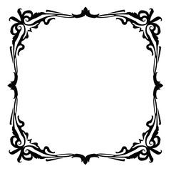 AI Generative. Gothic Tribal Square Frame with Bold Geometric Patterns. 2