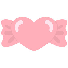 Pink heart candy illustration