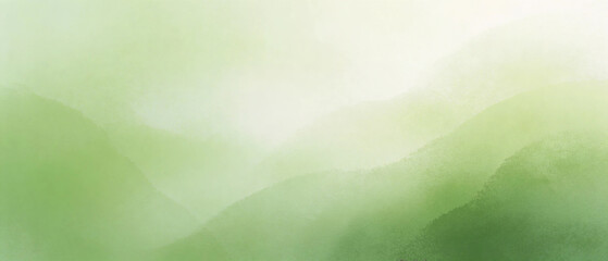 Obraz premium Minimal spring background in soft green tones with subtle gradient texture, fresh and clean seasonal mood and large empty copy space: spring time concept!