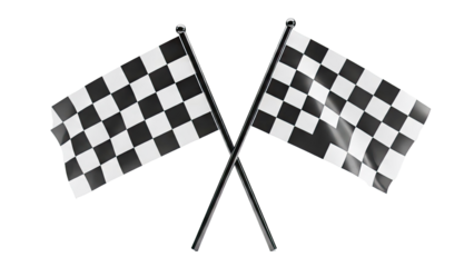 Two Crossed Checkered Flags