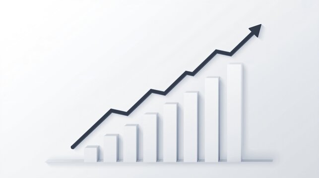 Minimal Financial Growth Chart Showing Positive Business Trend