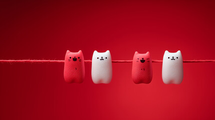 Cute animal figurine background