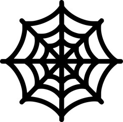 Spider web vector black silhouette print design
