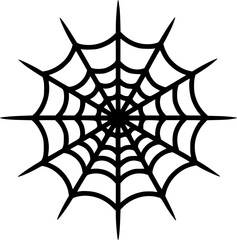 Spider web vector black silhouette print design
