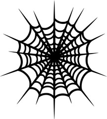 Spider web vector black silhouette print design
