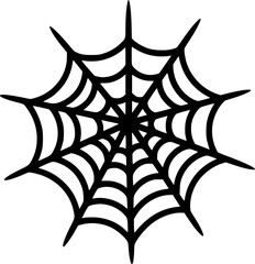 Spider web vector black silhouette print design
